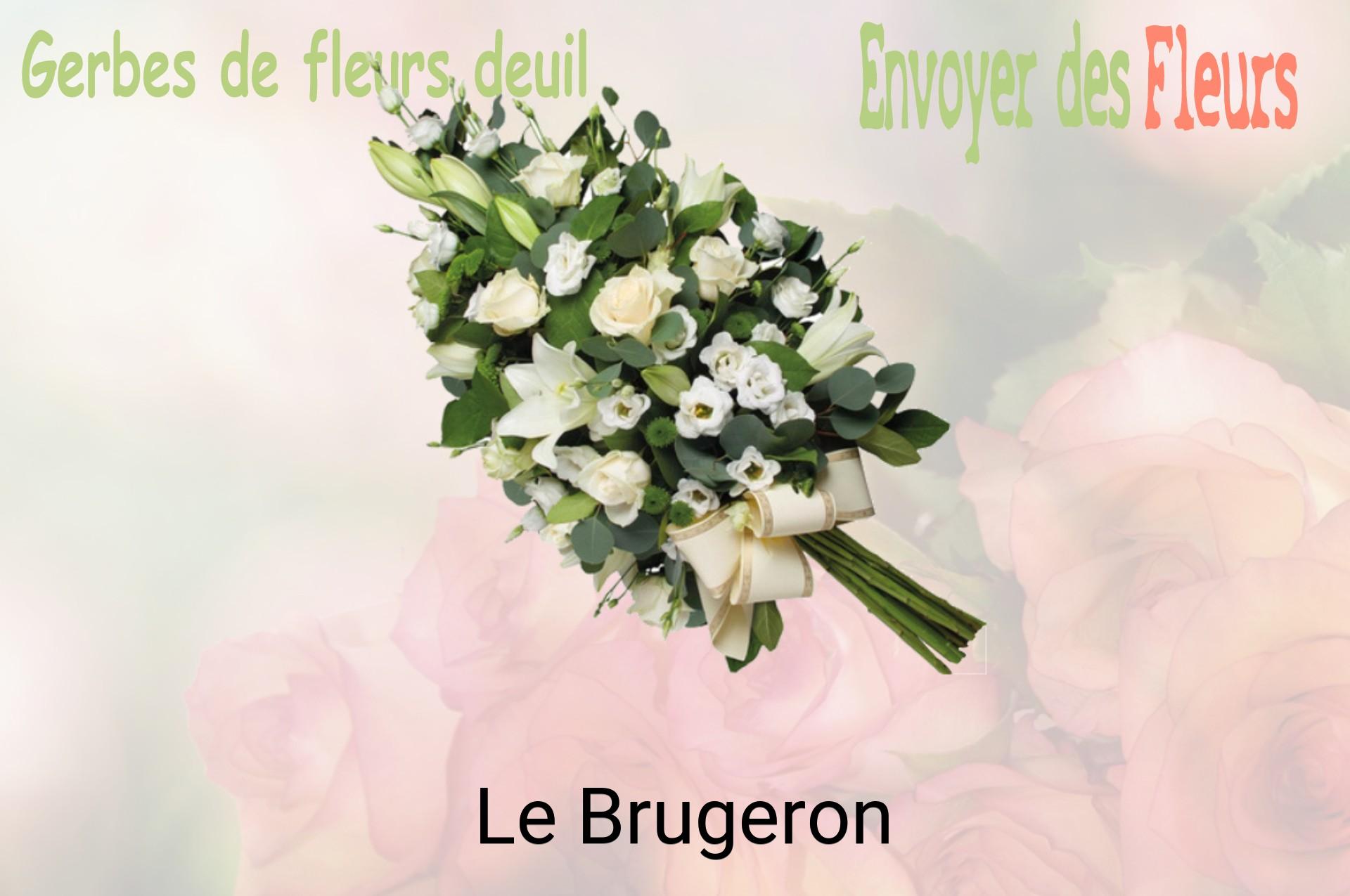 Gerbe de fleurs de deuil livrée à Le Brugeron